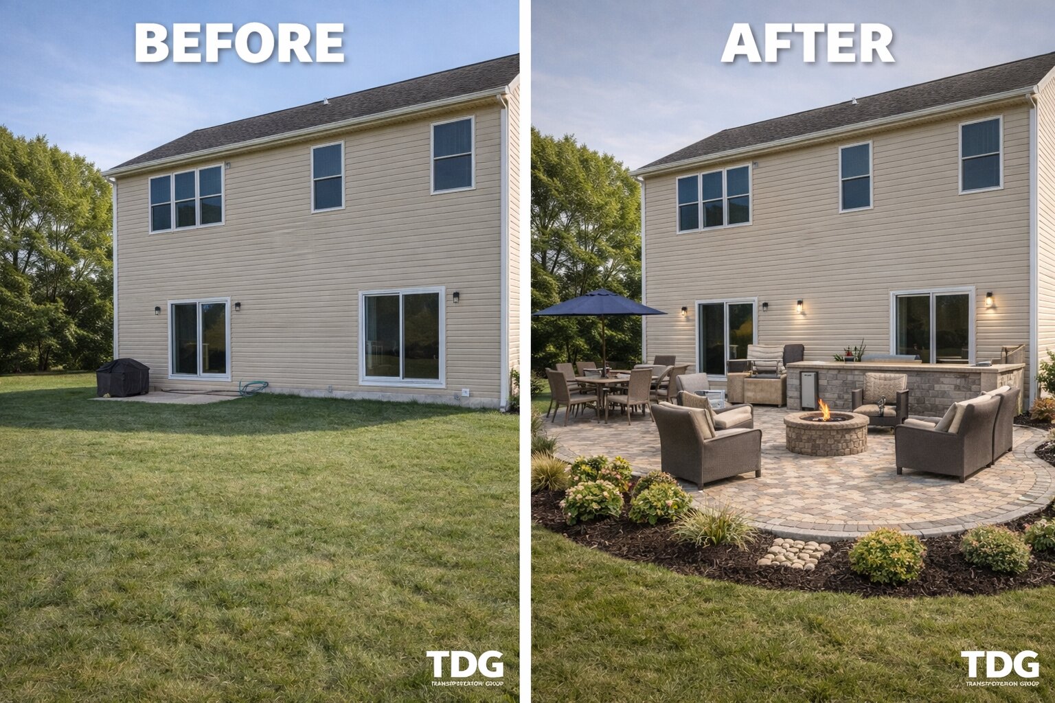 TrueStone completed patio and outdoor living transformation